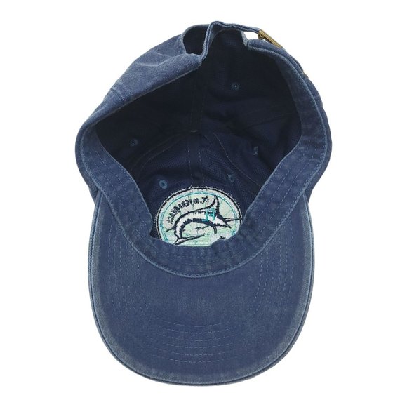 Ft Myers Beach Florida Marlin Fishing Tuck Strap Cap Trucker Baseball Hat Denim - Picture 5 of 12